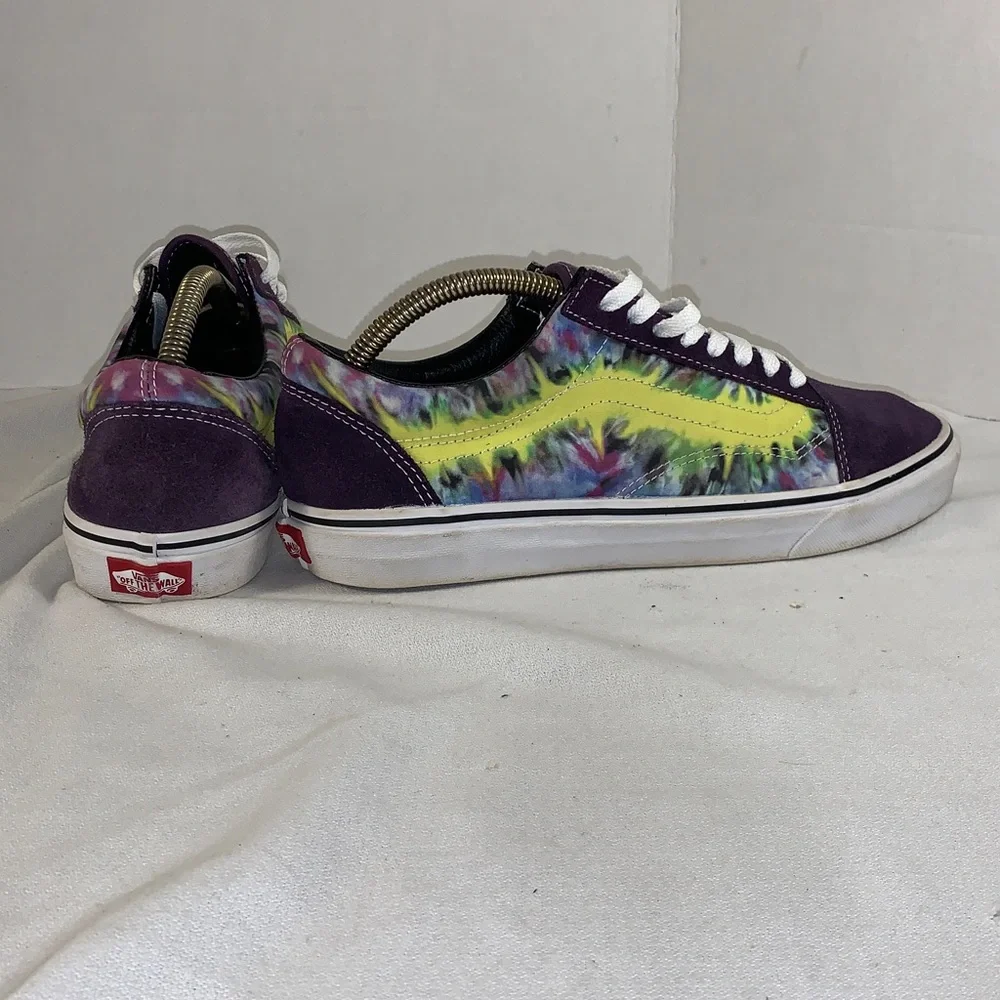 Vans Men’s Old Skool ‘Tie Dye’ Purple/White Low-Top Sneakers